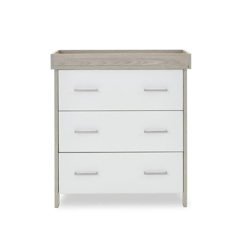 OBABY Nika 2 Piece Room Set & Underdrawer - Grey Wash & White