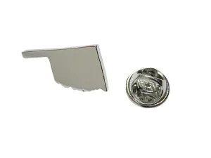 Oklahoma State Map Shape Lapel Pin