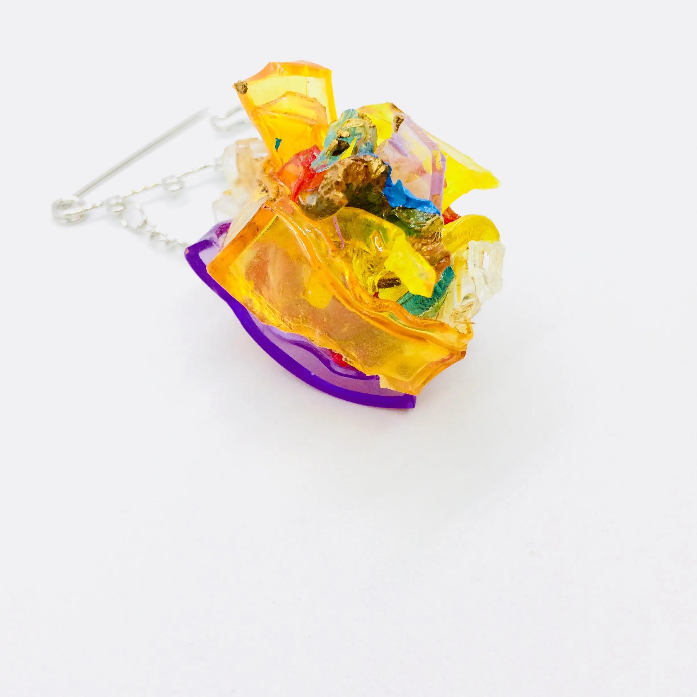 Orange Node Art Pin.02