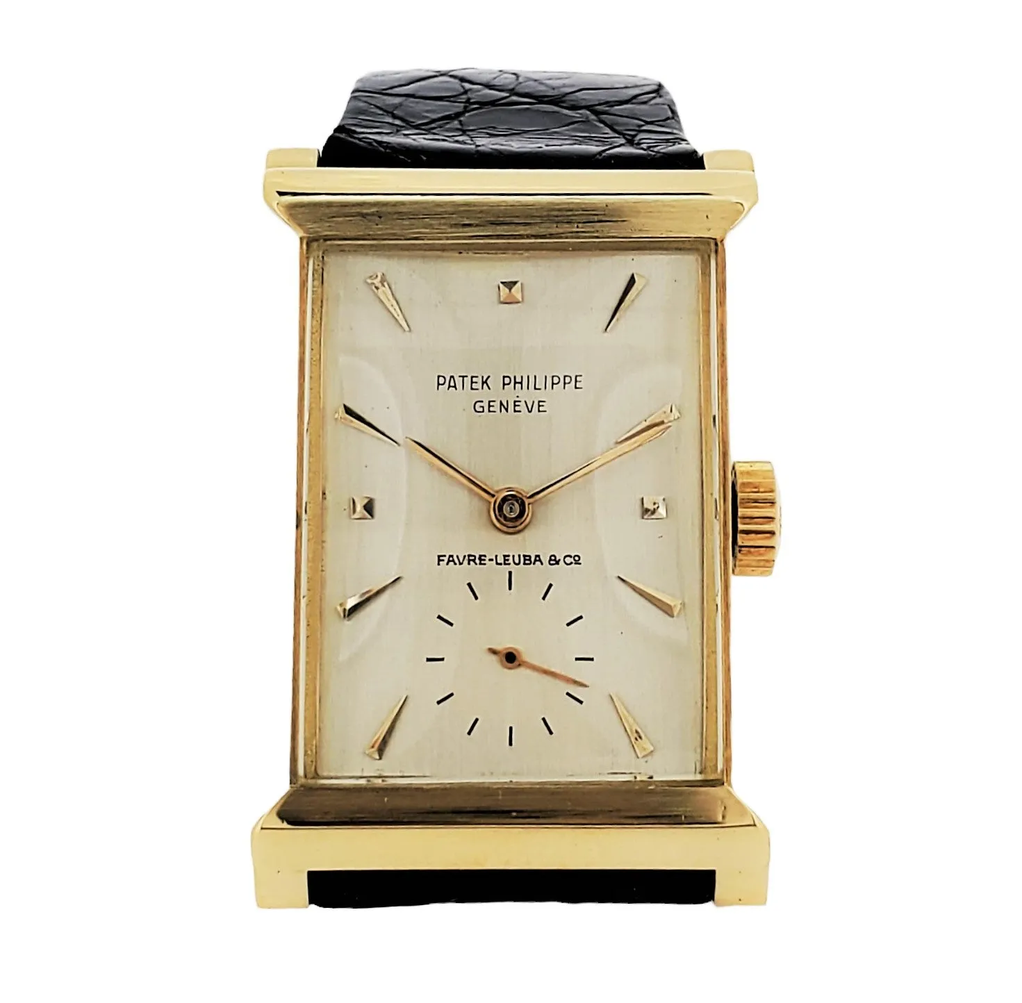 Patek Phillippe 2404J "Canape' Art Deco Architectural Watch Circa 1952