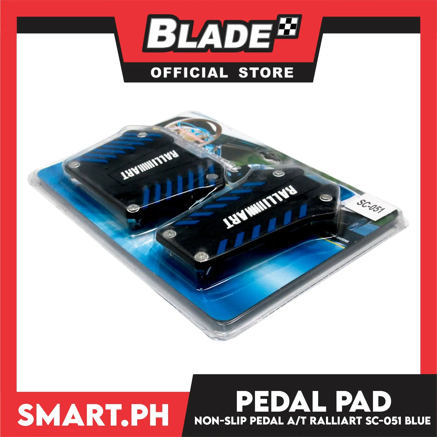 Pedal Pad Non-Slip Pedal Automatic Transmission Ralliart SC-051 (Blue)