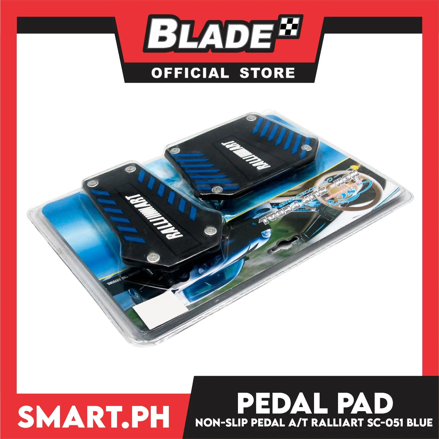 Pedal Pad Non-Slip Pedal Automatic Transmission Ralliart SC-051 (Blue)