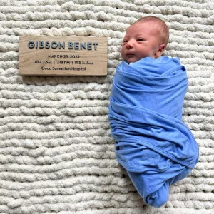 Personalized Baby Stats Mini Plaque