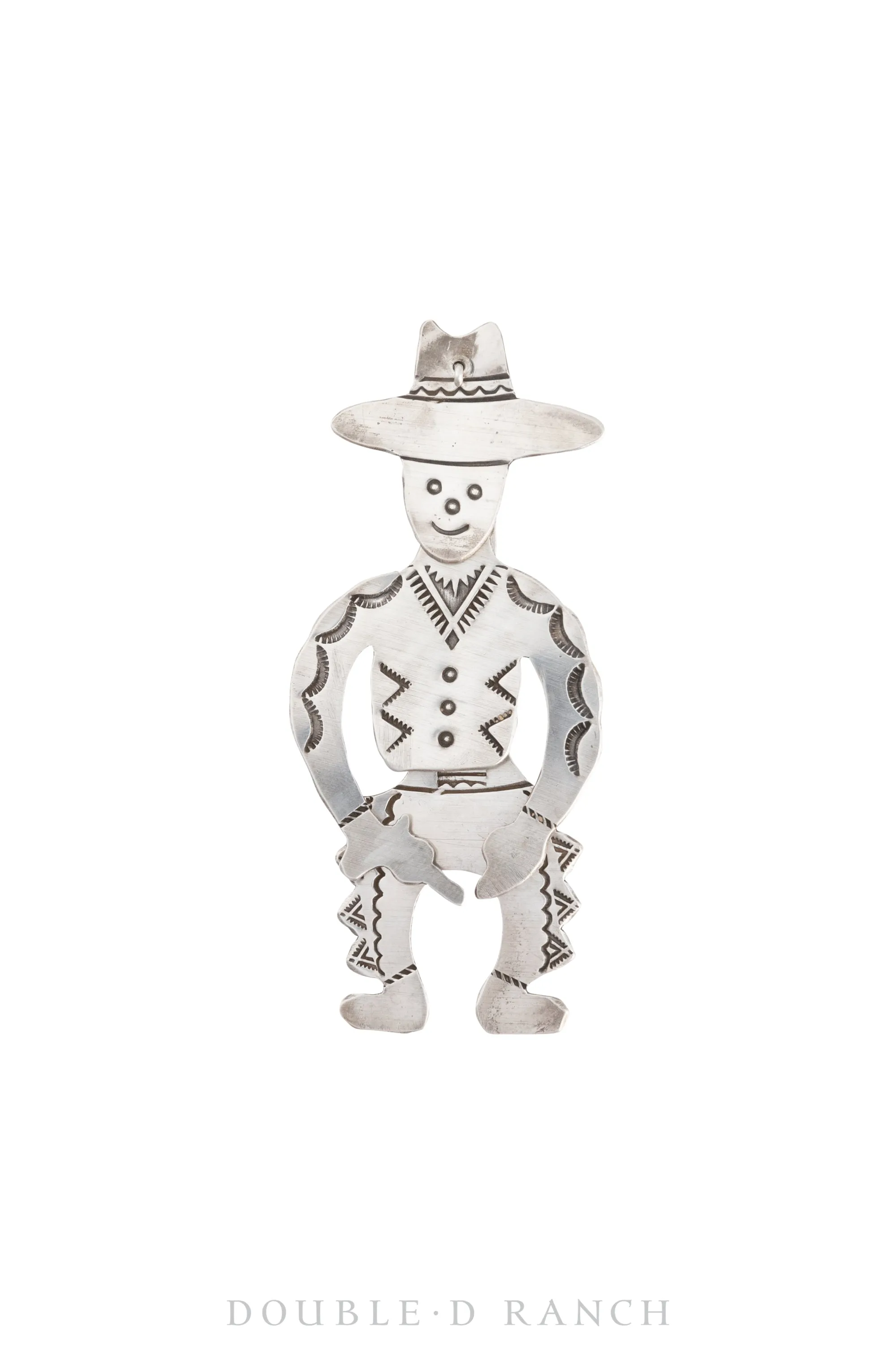 Pin, Novelty, Cowboy, Reticulated, Vintage, 1070