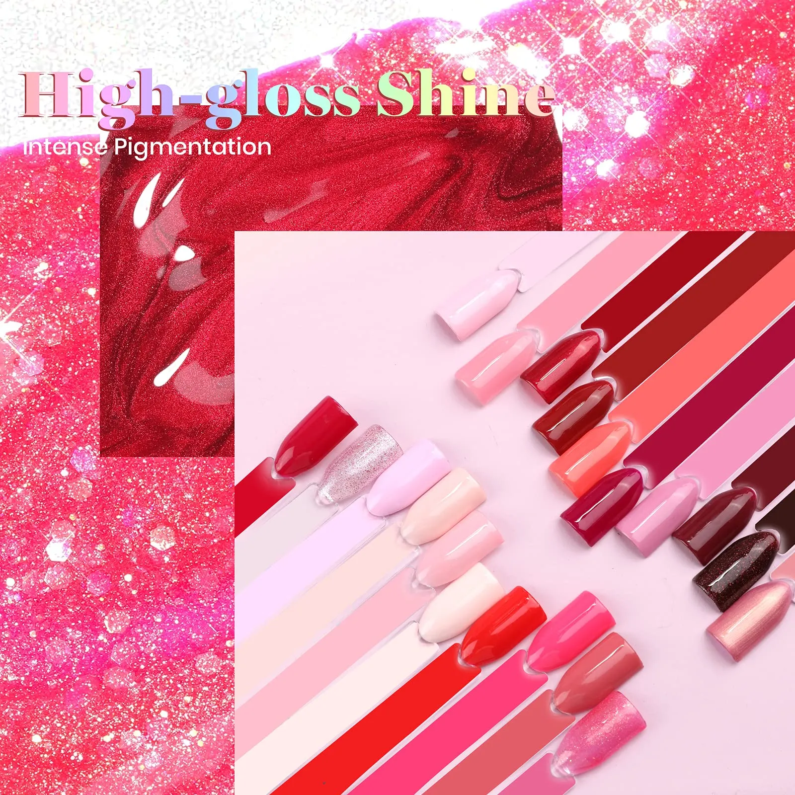 Pink Generation - 20 Gel Colors Set with Top and Base Coat (5ml/Each)