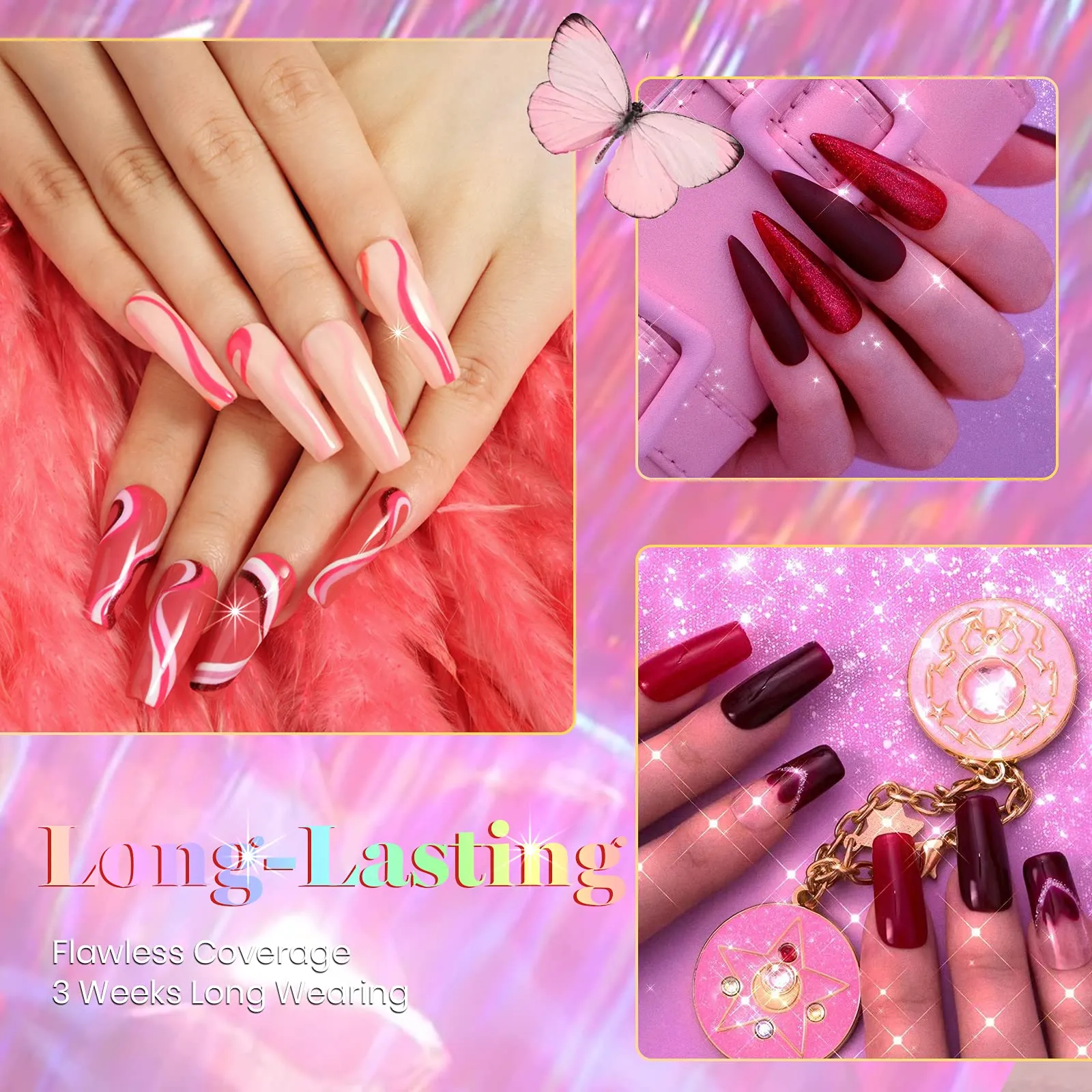Pink Generation - 20 Gel Colors Set with Top and Base Coat (5ml/Each)