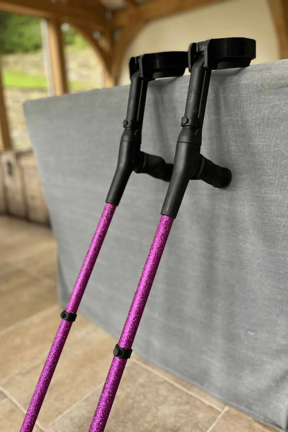 Pink Glitter Crutches