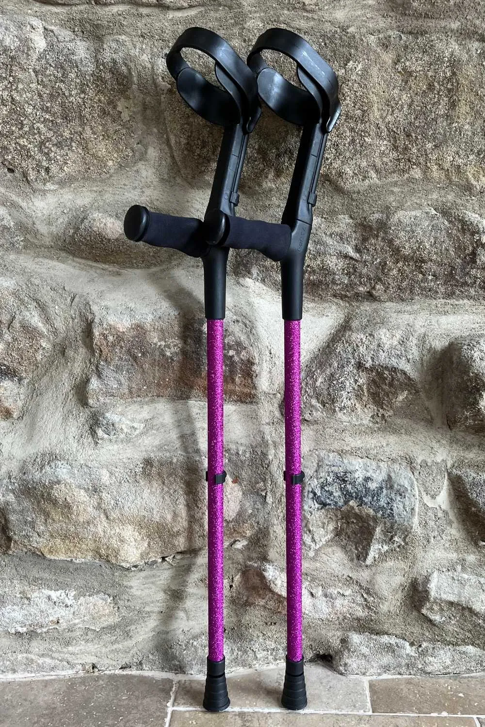 Pink Glitter Crutches