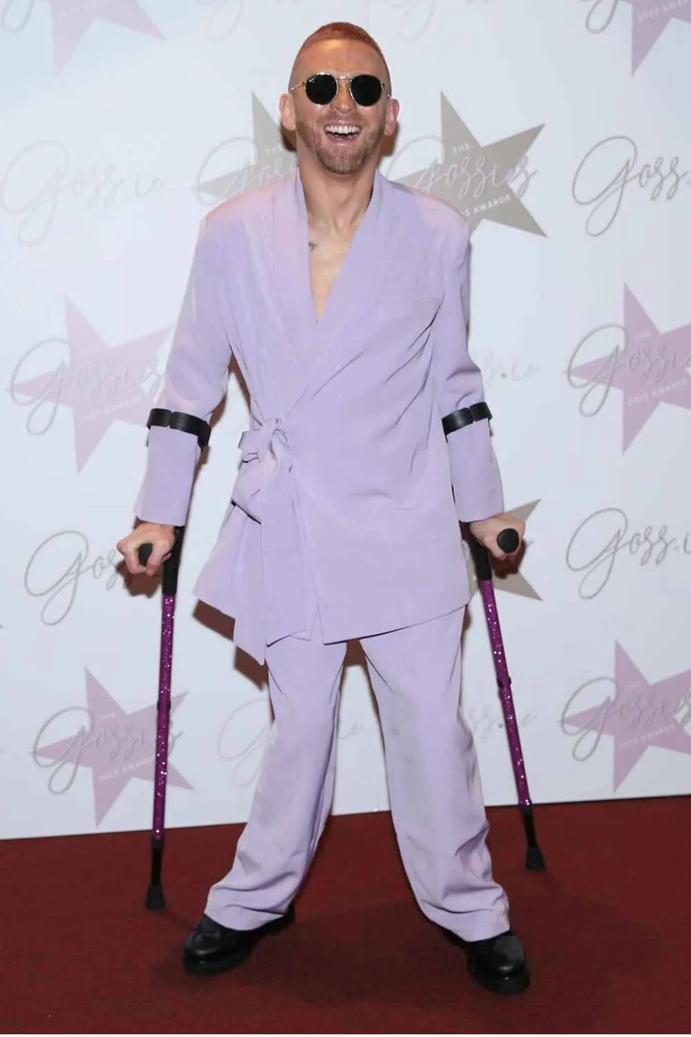 Pink Glitter Crutches
