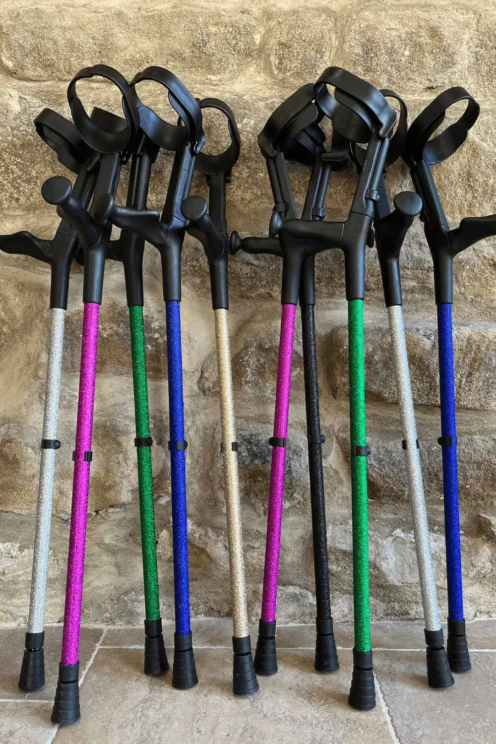 Pink Glitter Crutches
