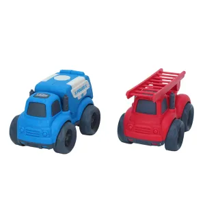 Plantastic City Vehicles Double Pack - Police Car & Fire Truck