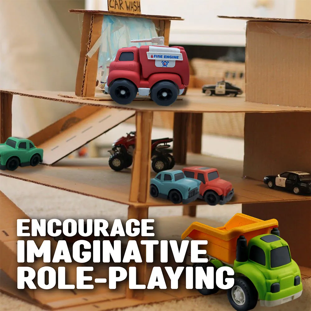 Plantastic City Vehicles Double Pack - Police Car & Fire Truck