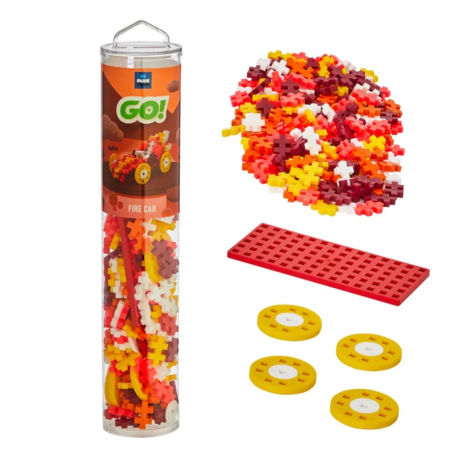 Plus Plus Mini Tube Color Cars 200-Piece (Fire)