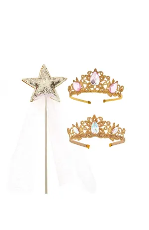 Princess Gift Set, Crowns   Wand, Gold & Pink