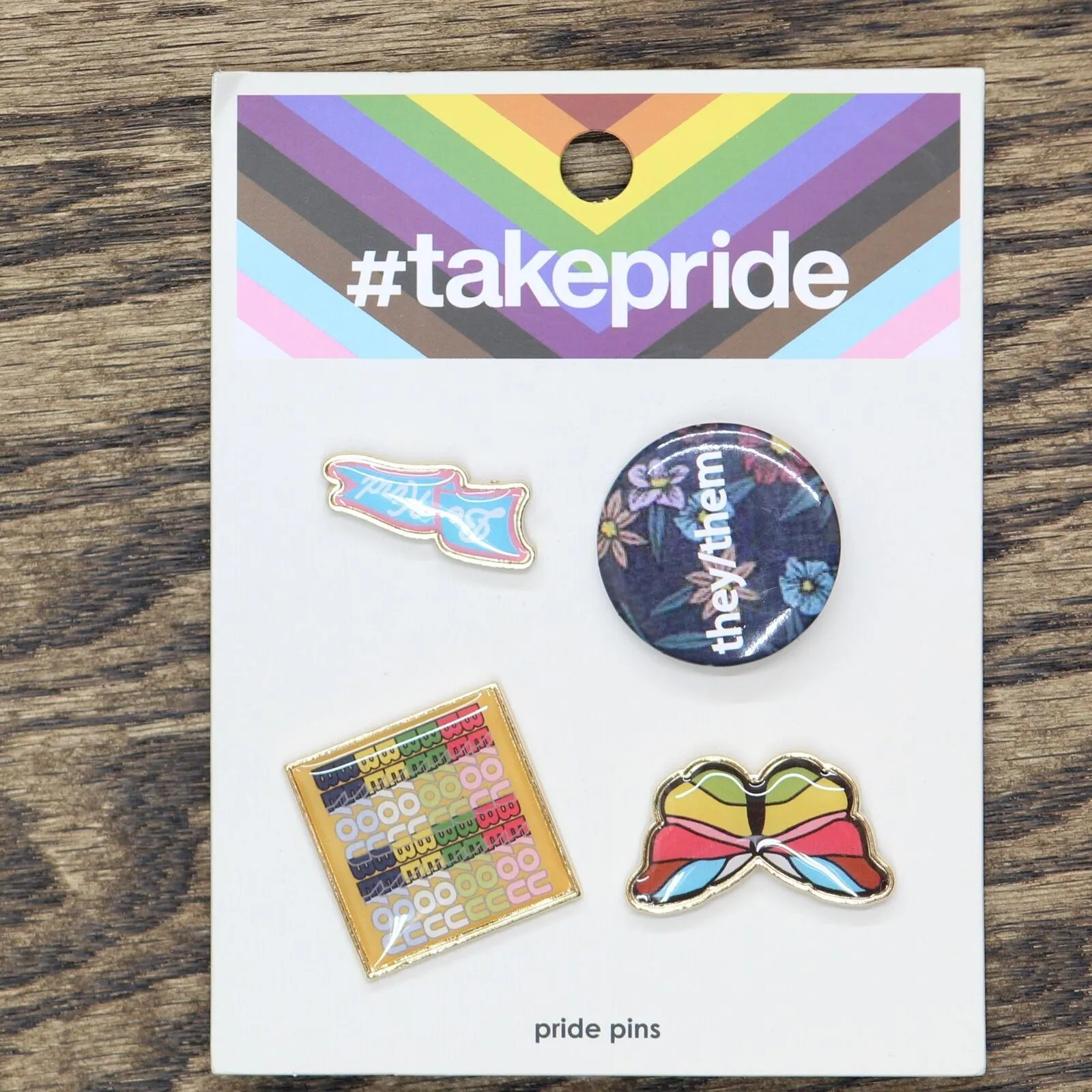 Private Label Pride Equality Pin Set, One Color