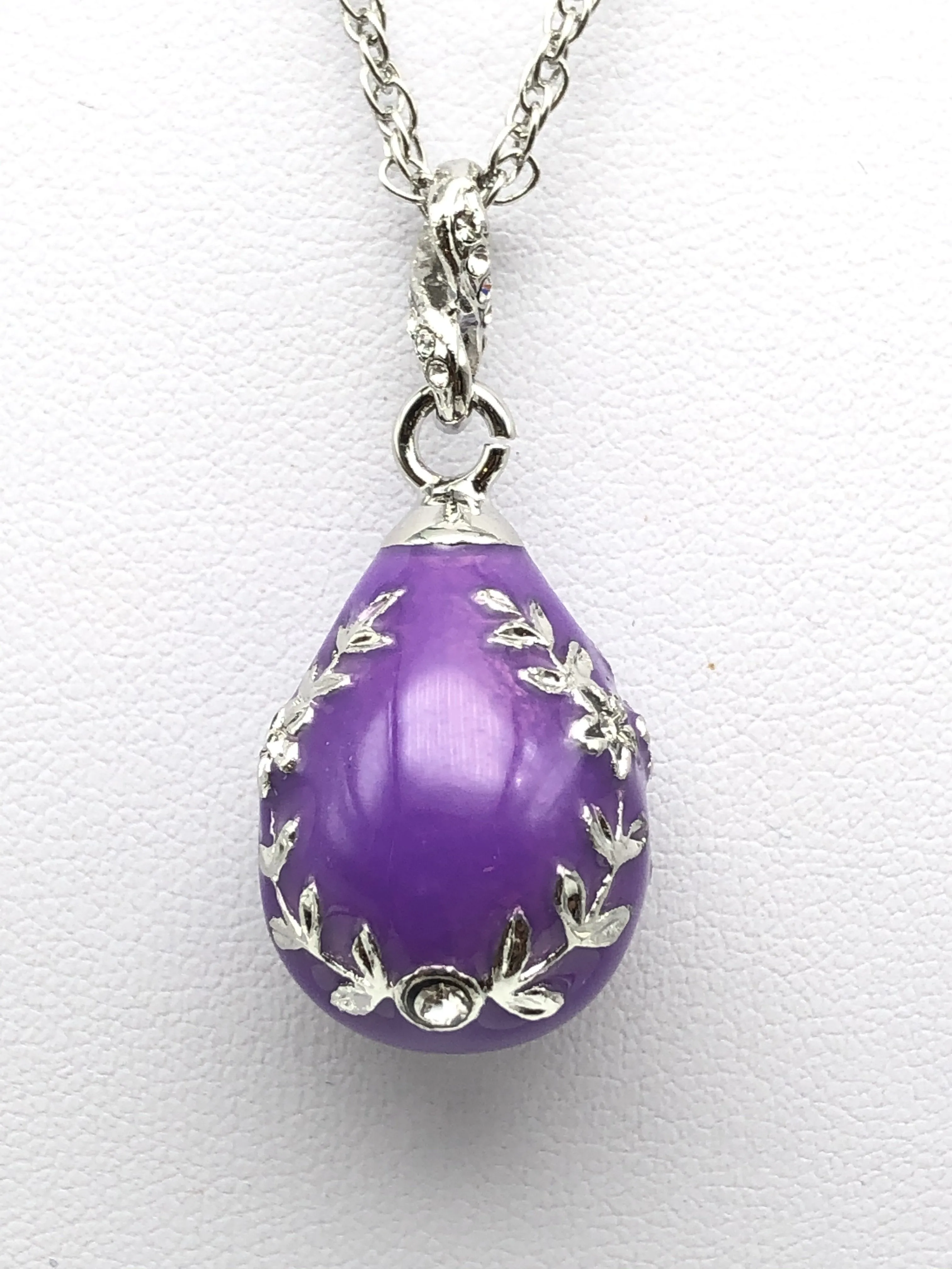 Purple Egg Pendant Necklace