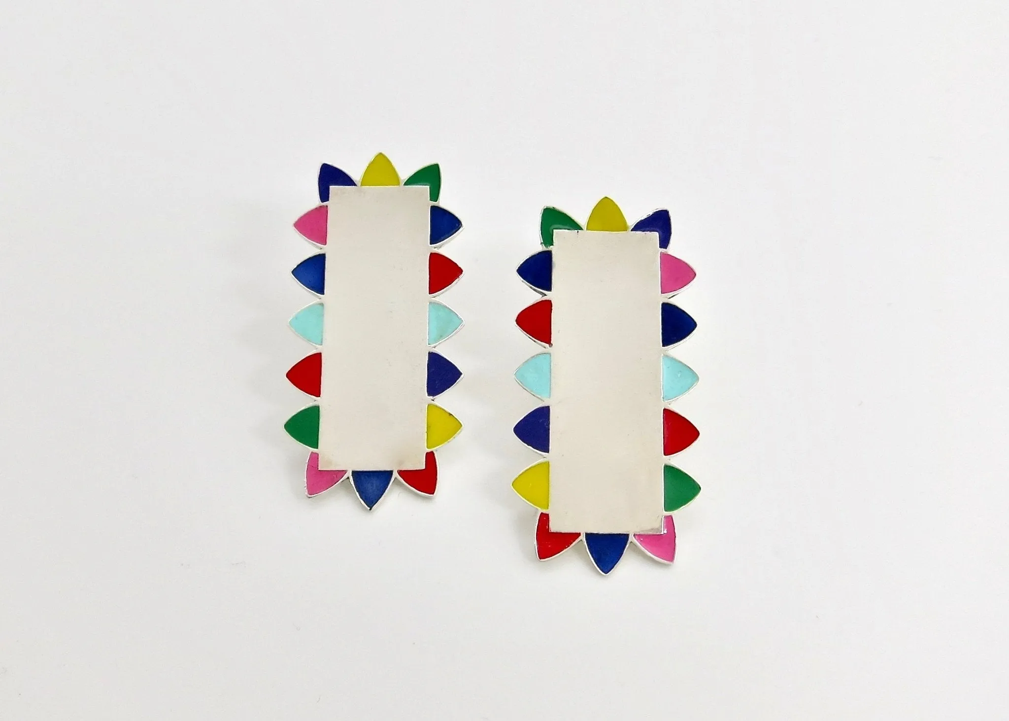 Ravishing, rectangular 'toran' earrings