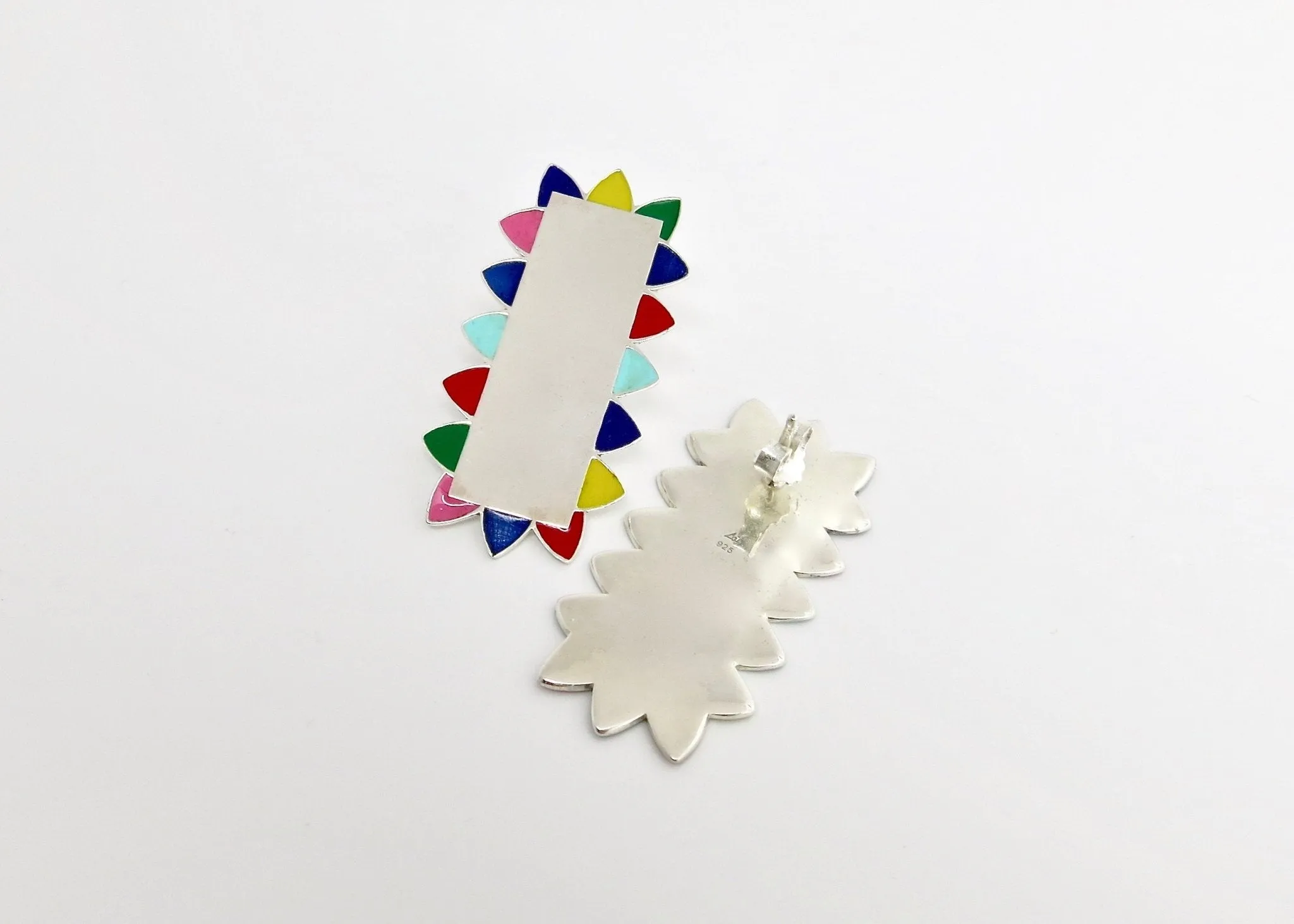 Ravishing, rectangular 'toran' earrings
