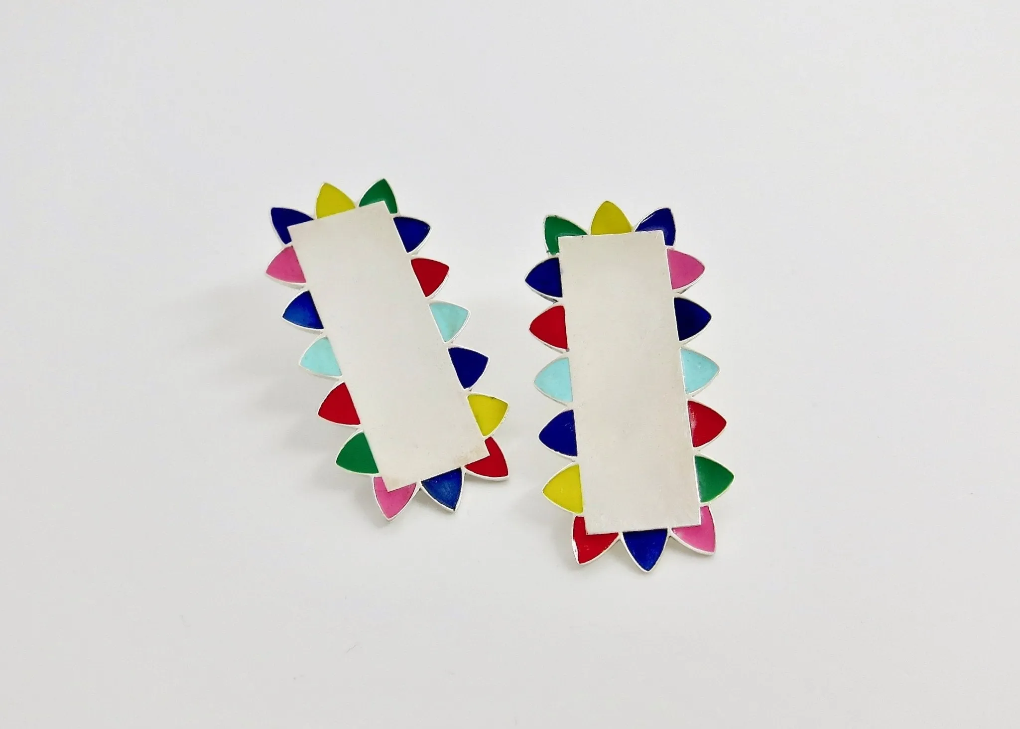Ravishing, rectangular 'toran' earrings