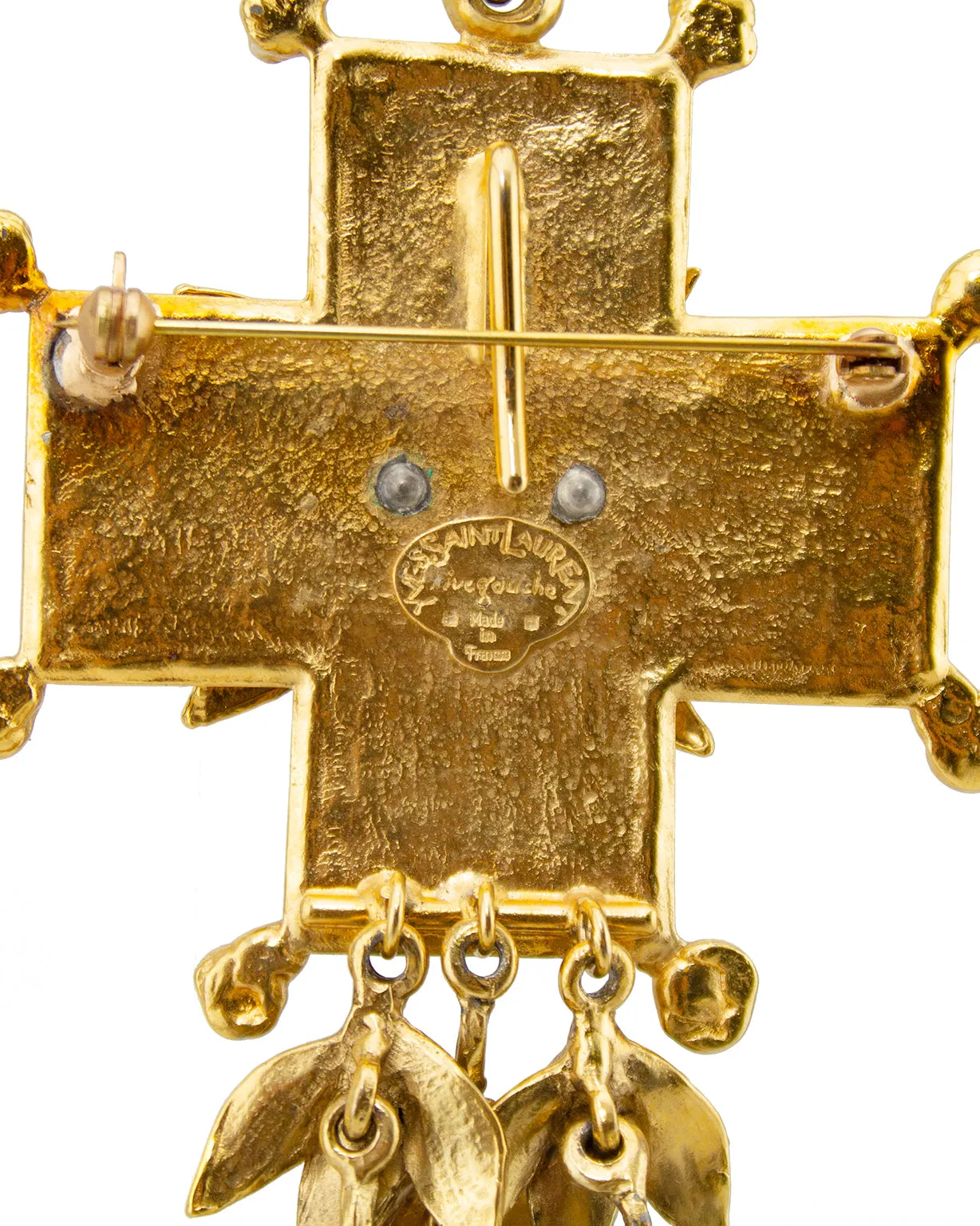 Red and Gold Maltese Cross Pin/Pendant