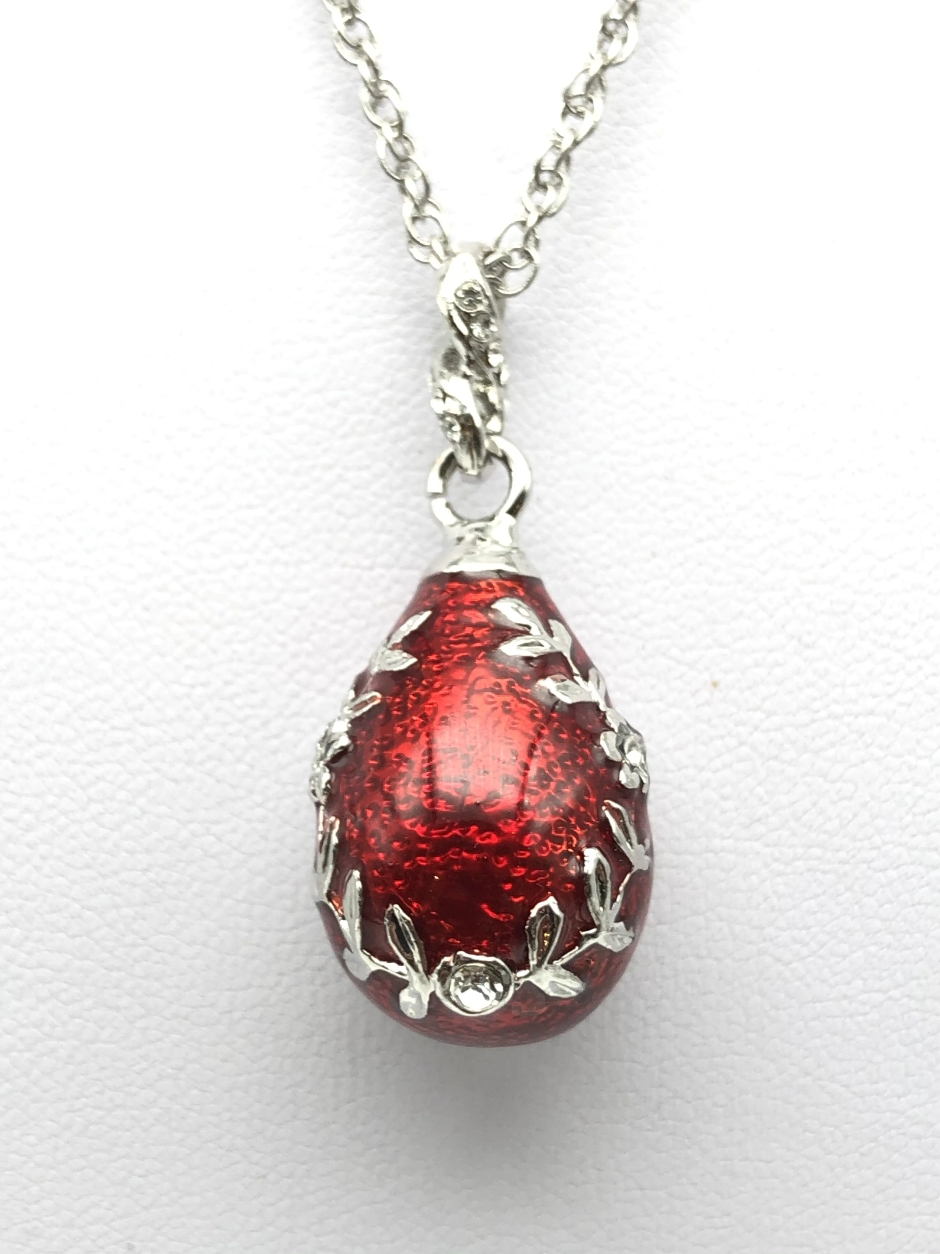 Red Egg Pendant Necklace