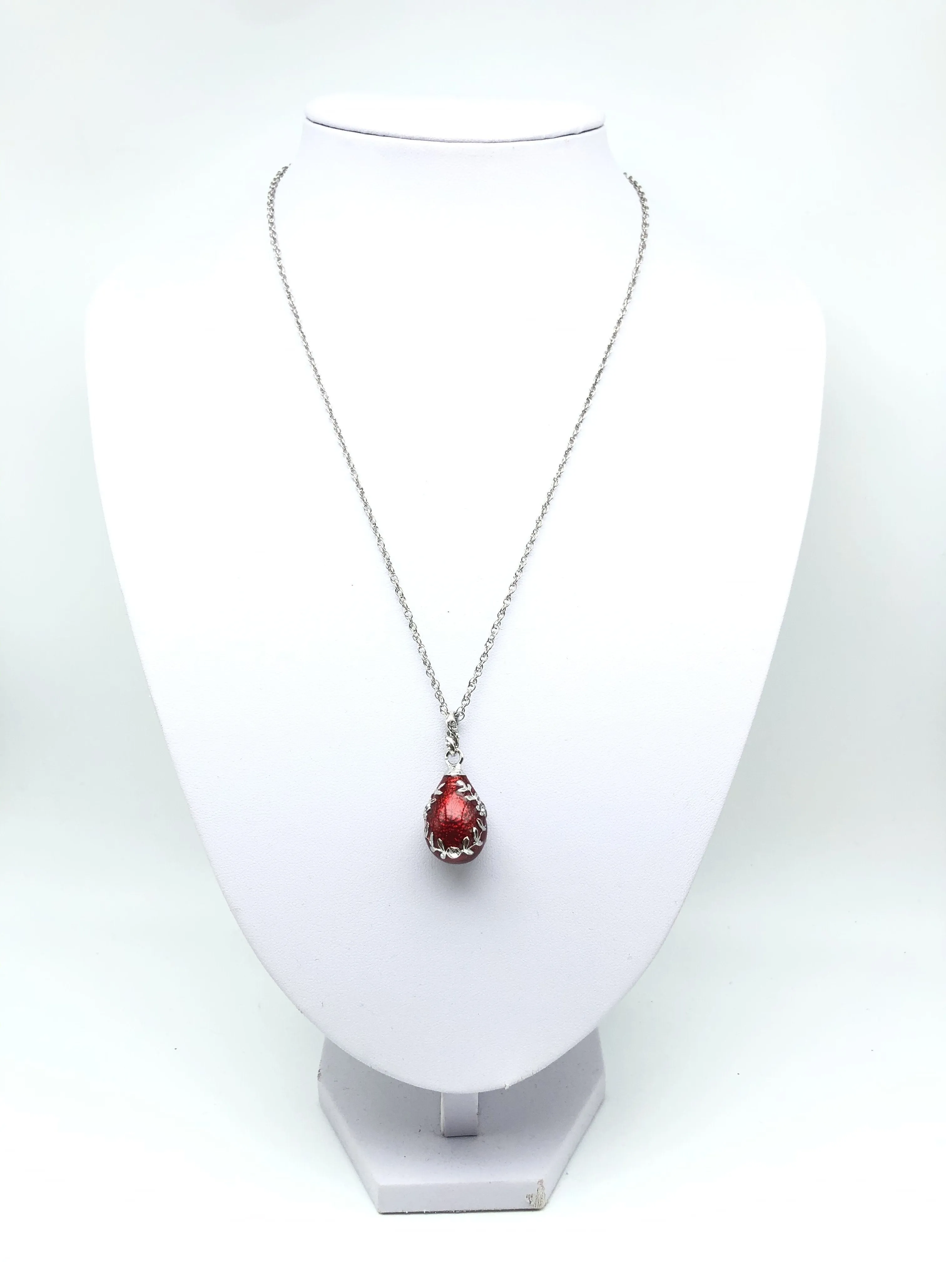 Red Egg Pendant Necklace