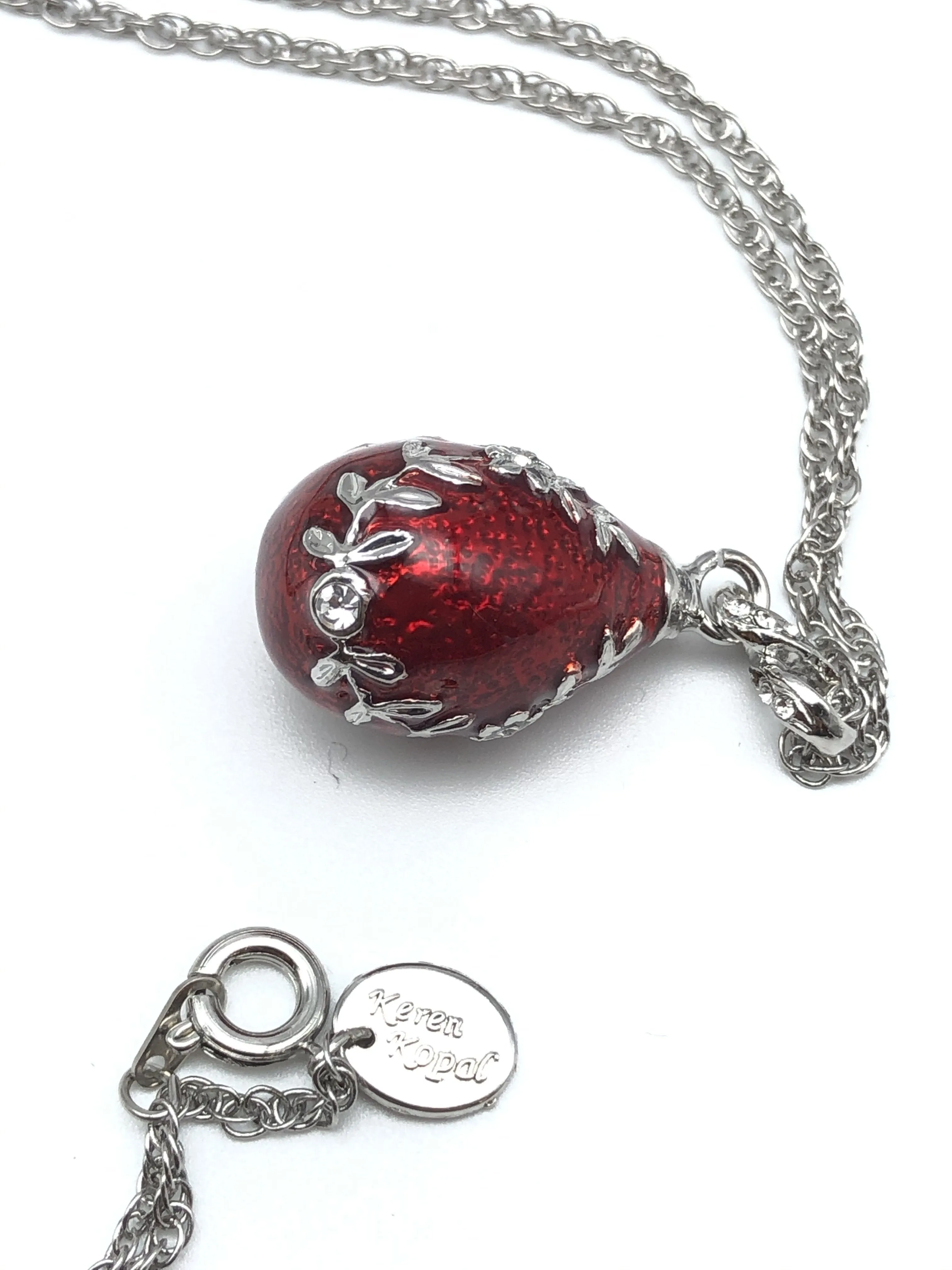 Red Egg Pendant Necklace
