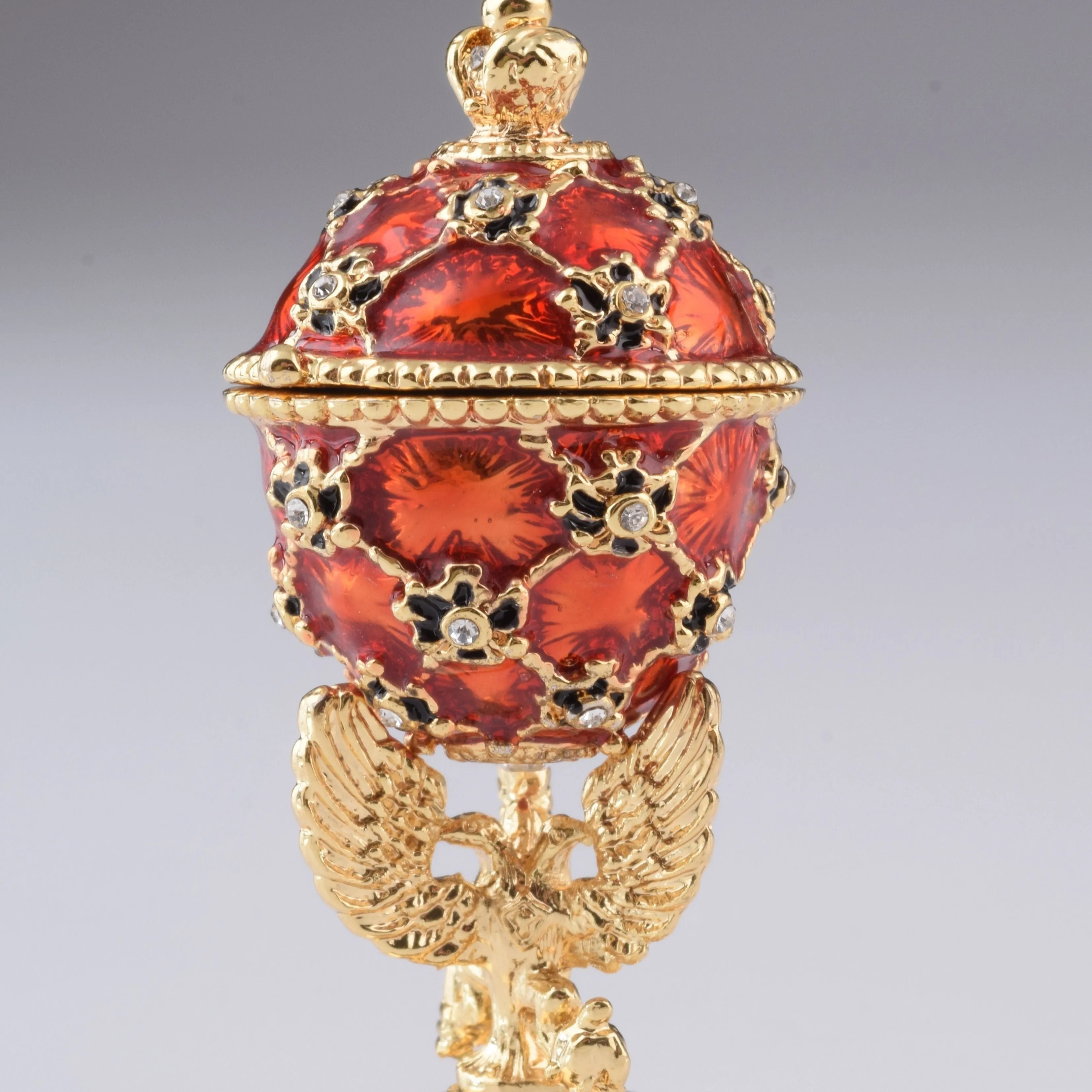 Red Faberge Egg with Car Inside