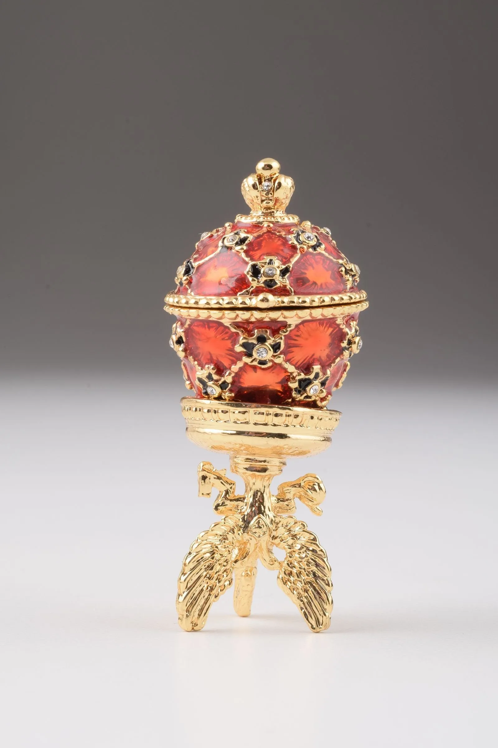 Red Faberge Egg with Car Inside