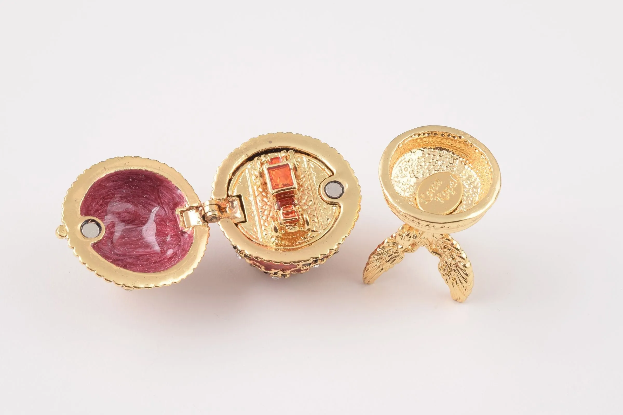 Red Faberge Egg with Car Inside