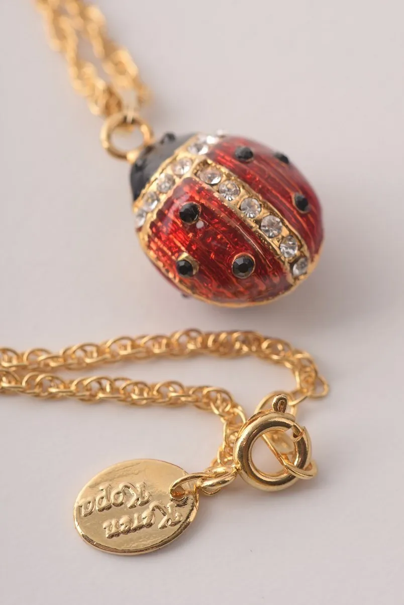 Red Ladybug Pendant Necklace
