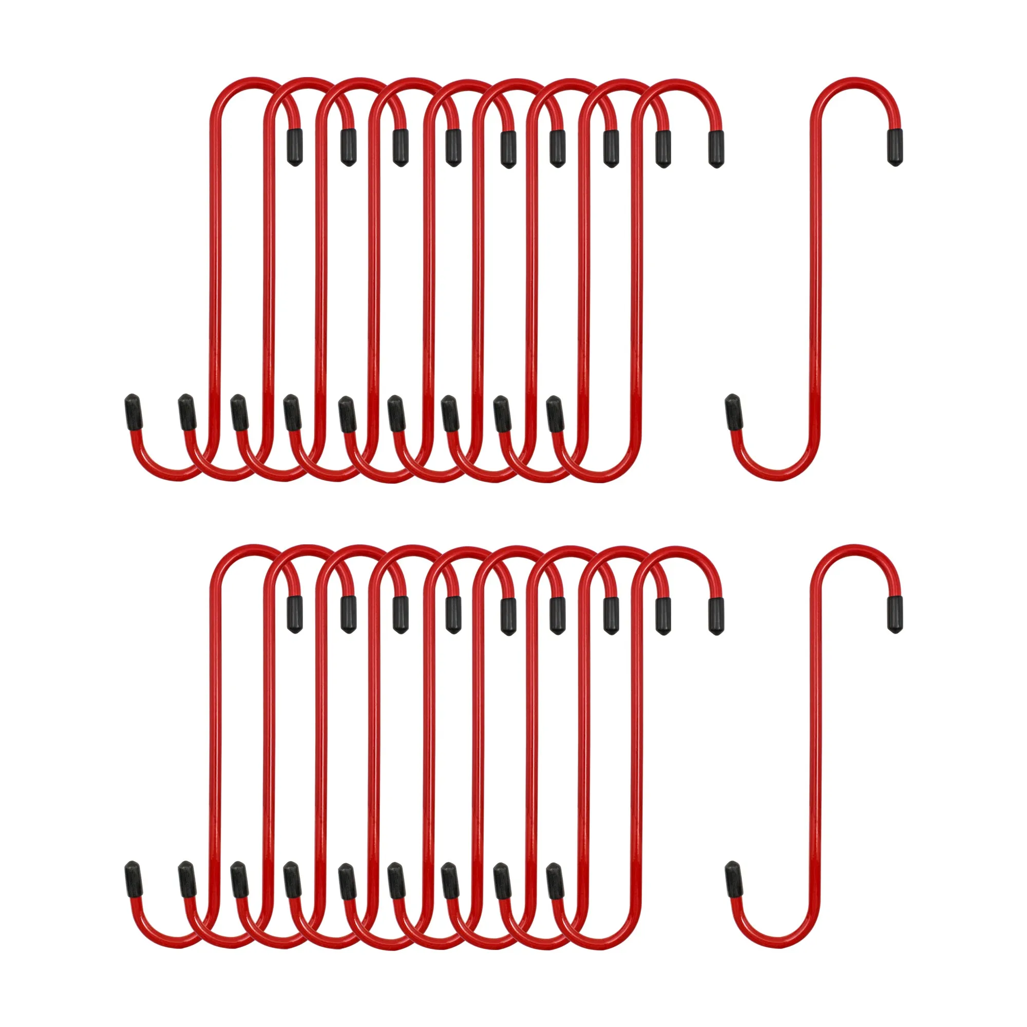 Red Powder-Coated Brake Caliper Hanger Hooks - Pack of 20