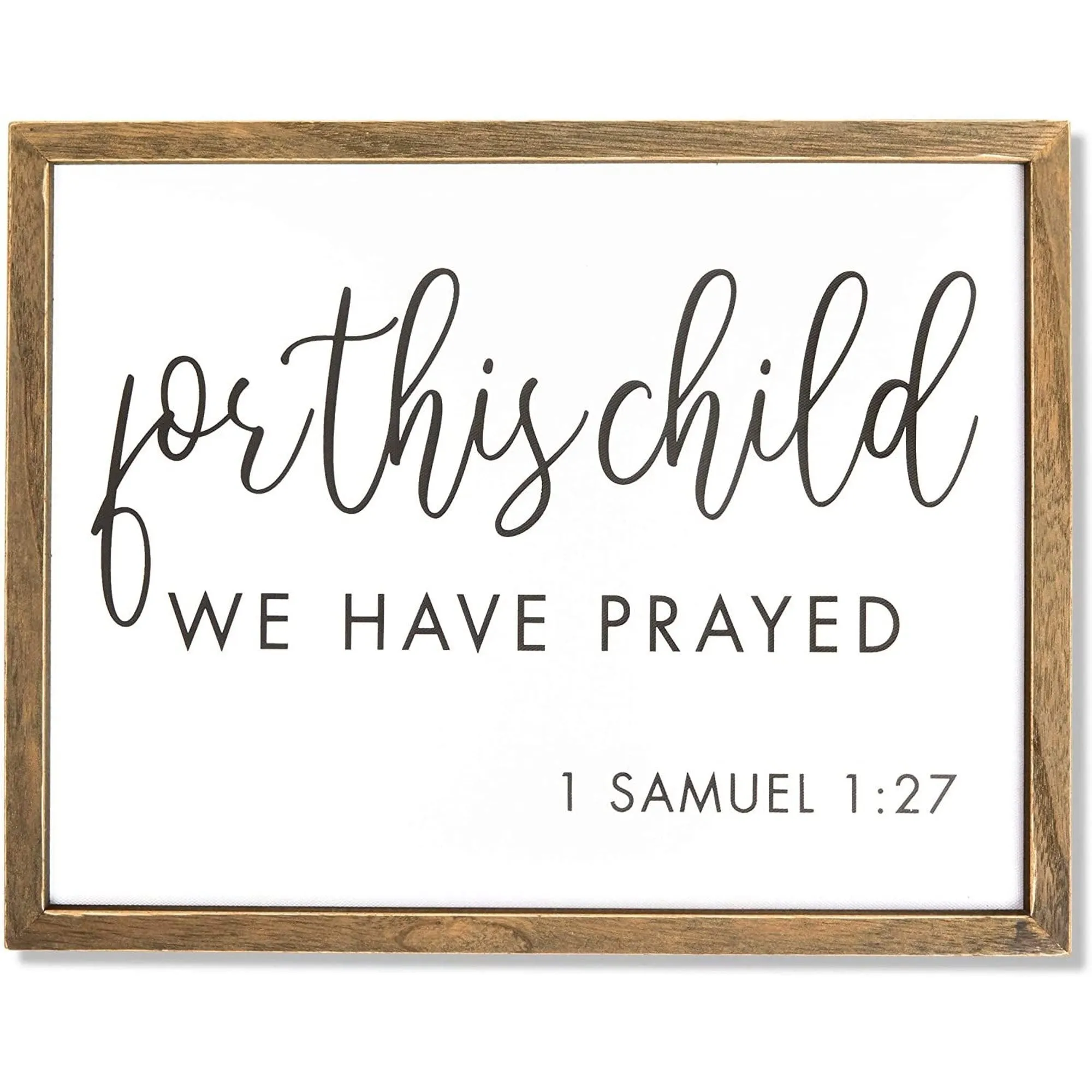 Religious Wall Art 1 27 for This Child We Prayed (15 X 11.75 in) Brown