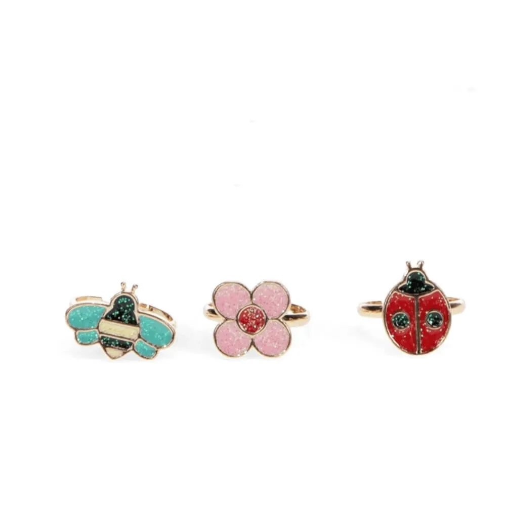 Rex London Glitter Ring Set