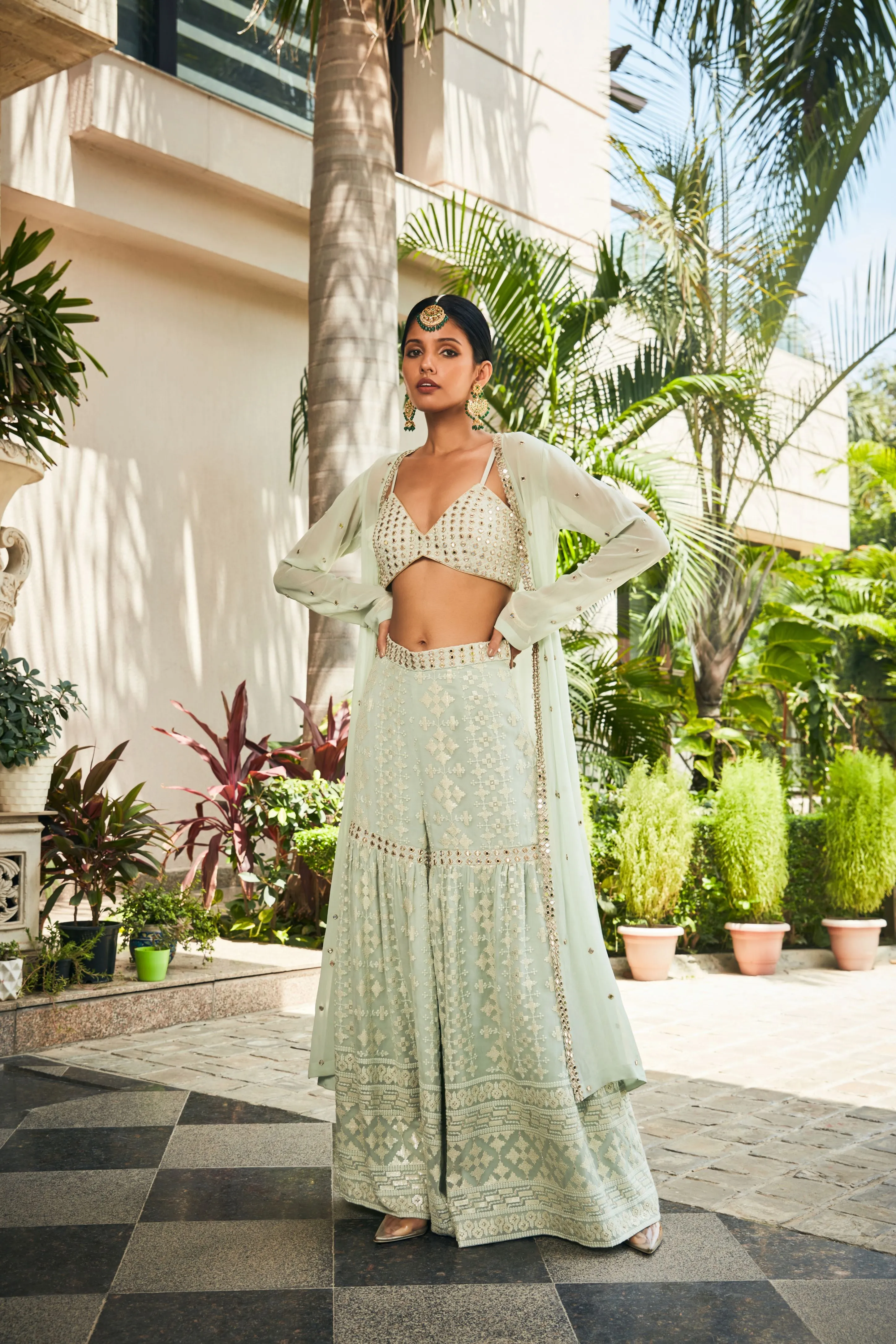 Ruhi Sharara & Cape Set