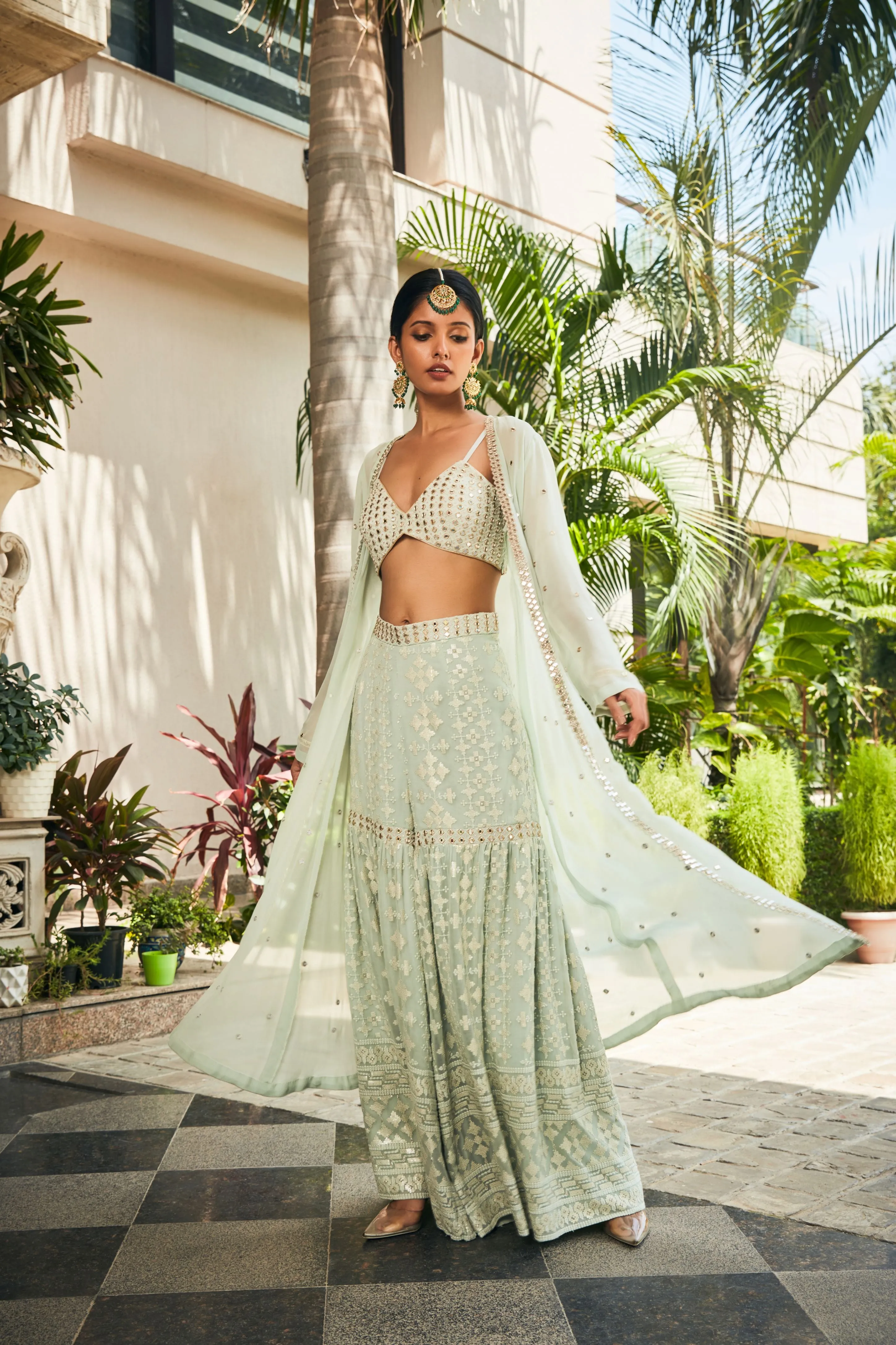 Ruhi Sharara & Cape Set