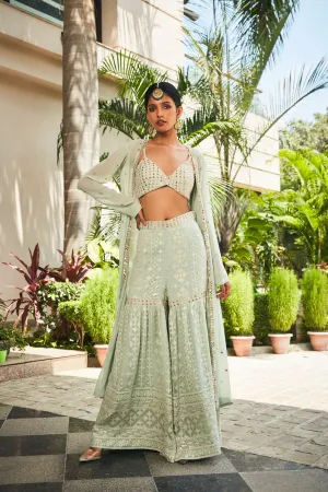 Ruhi Sharara & Cape Set