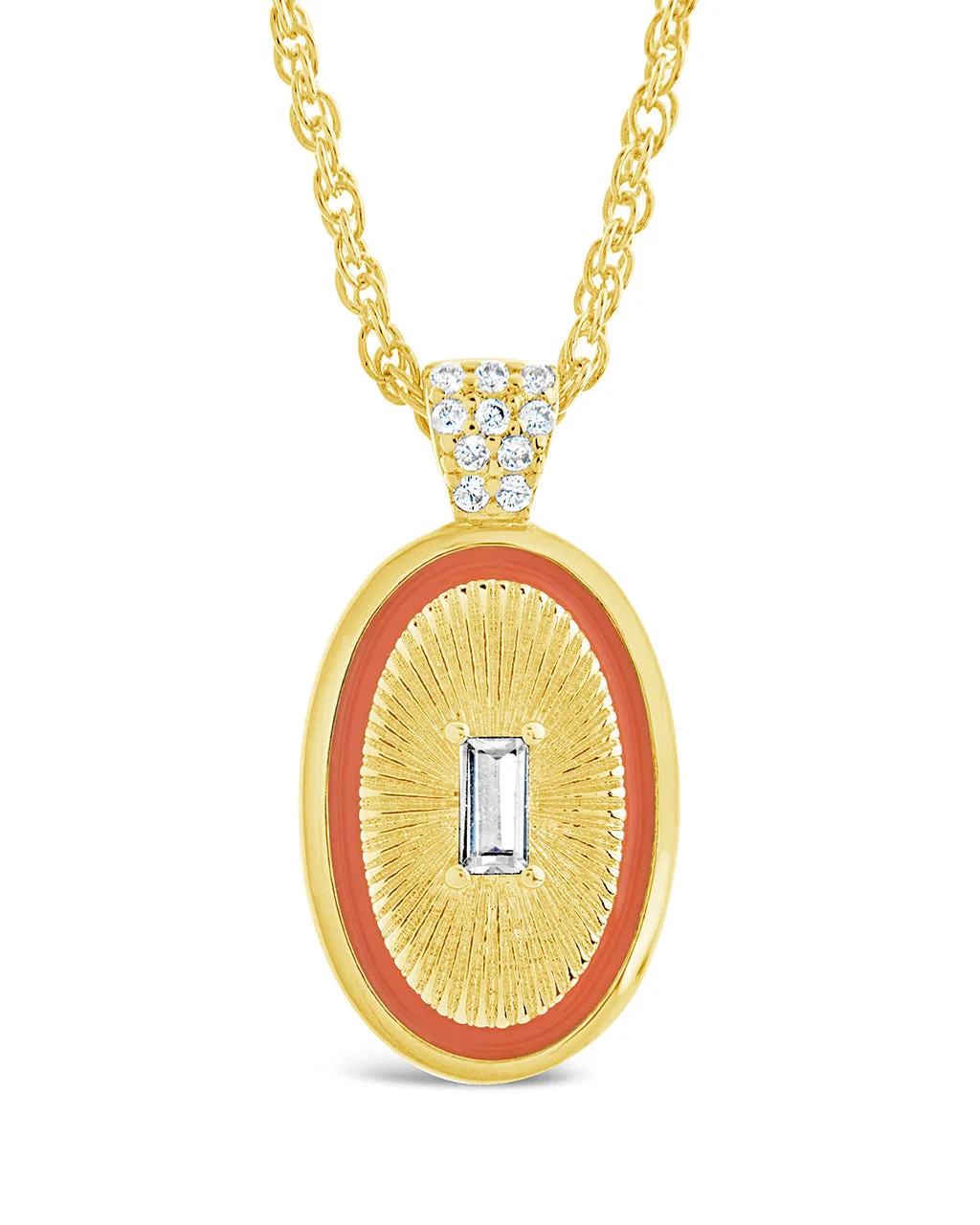 Sanaa CZ & Enamel Pendant Necklace