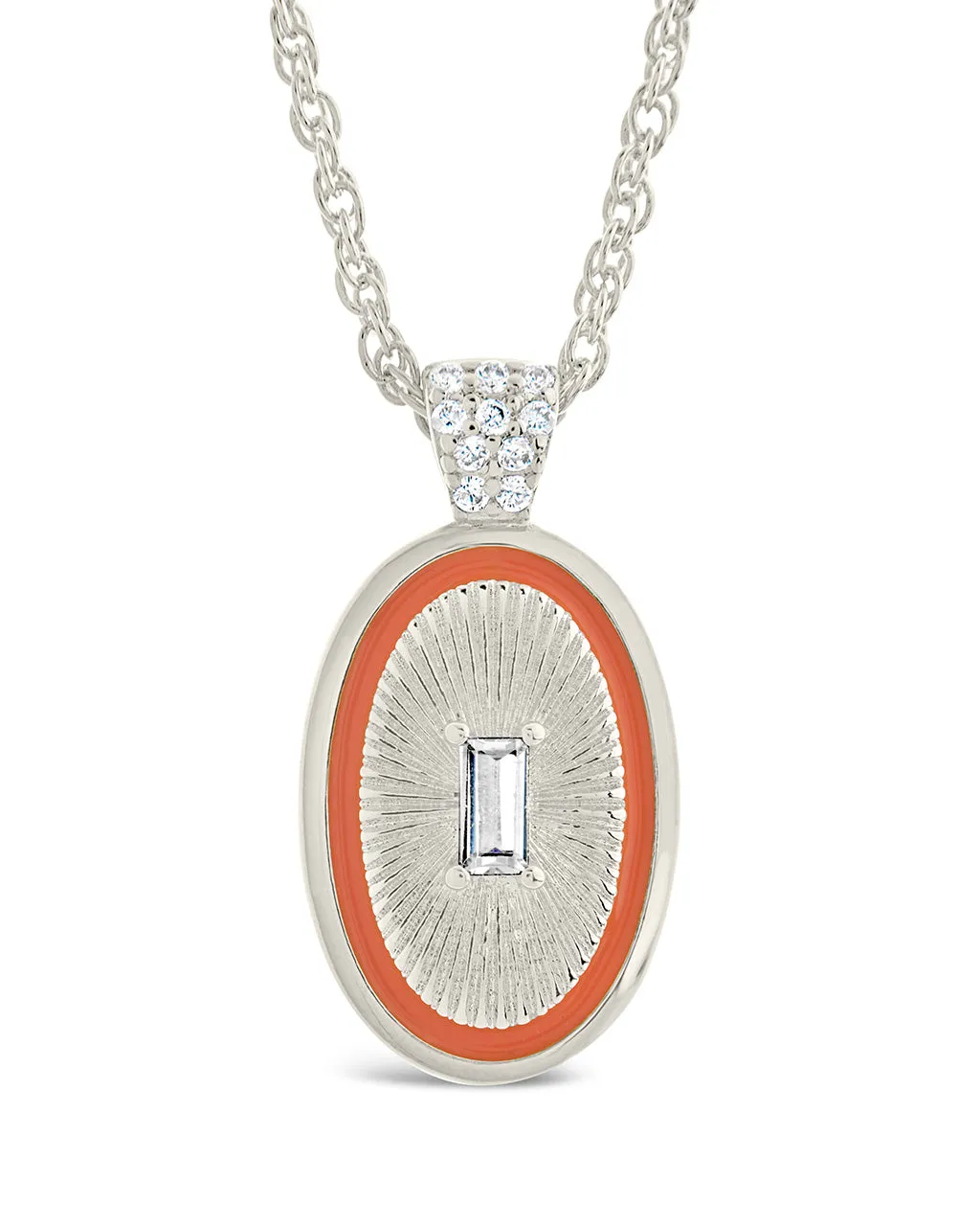 Sanaa CZ & Enamel Pendant Necklace