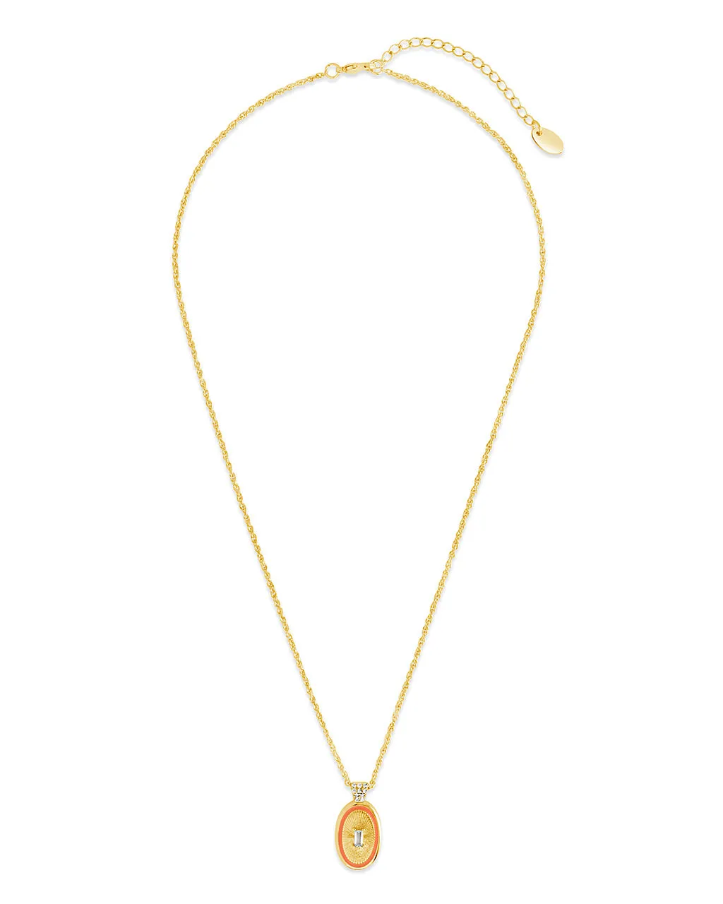 Sanaa CZ & Enamel Pendant Necklace