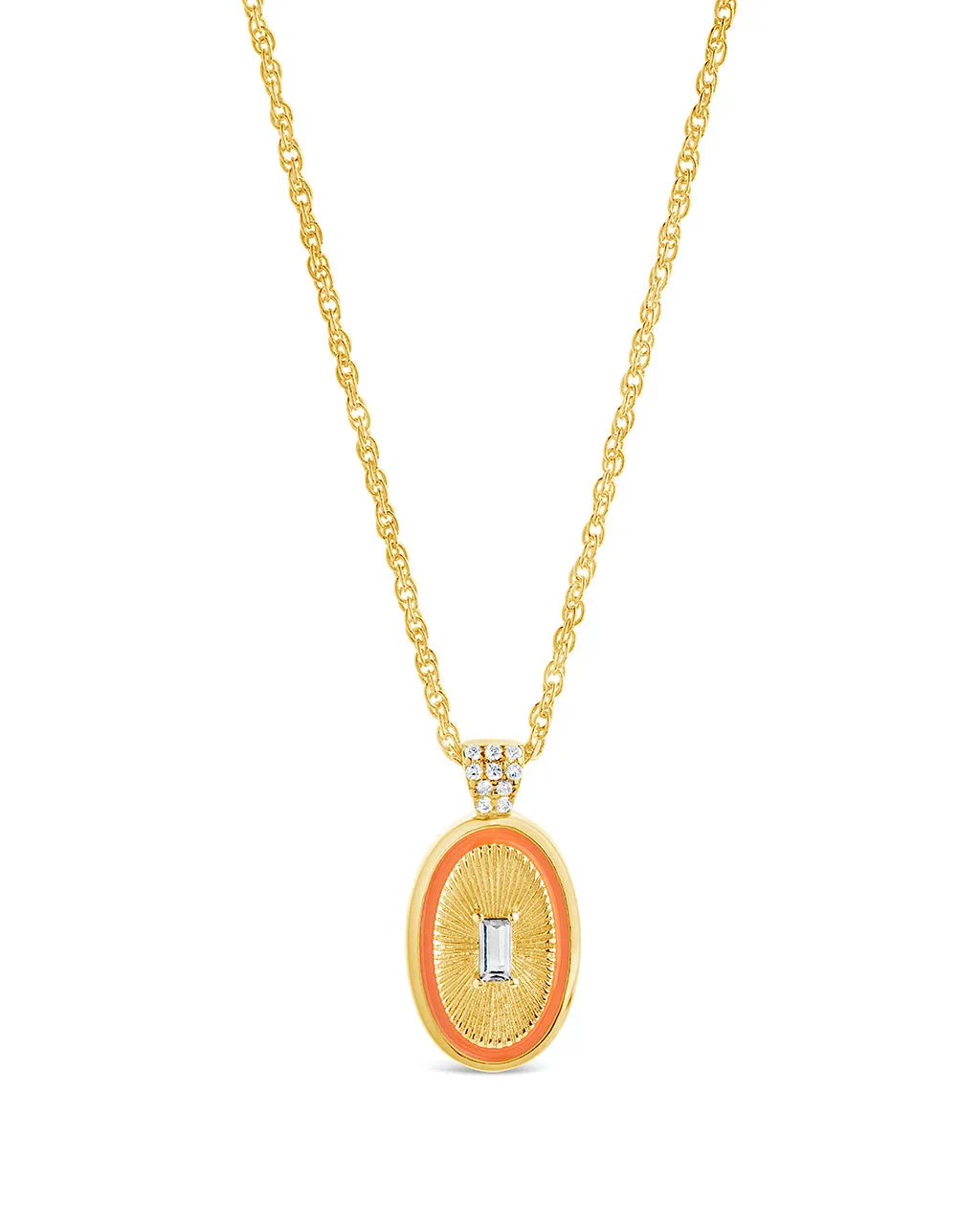 Sanaa CZ & Enamel Pendant Necklace