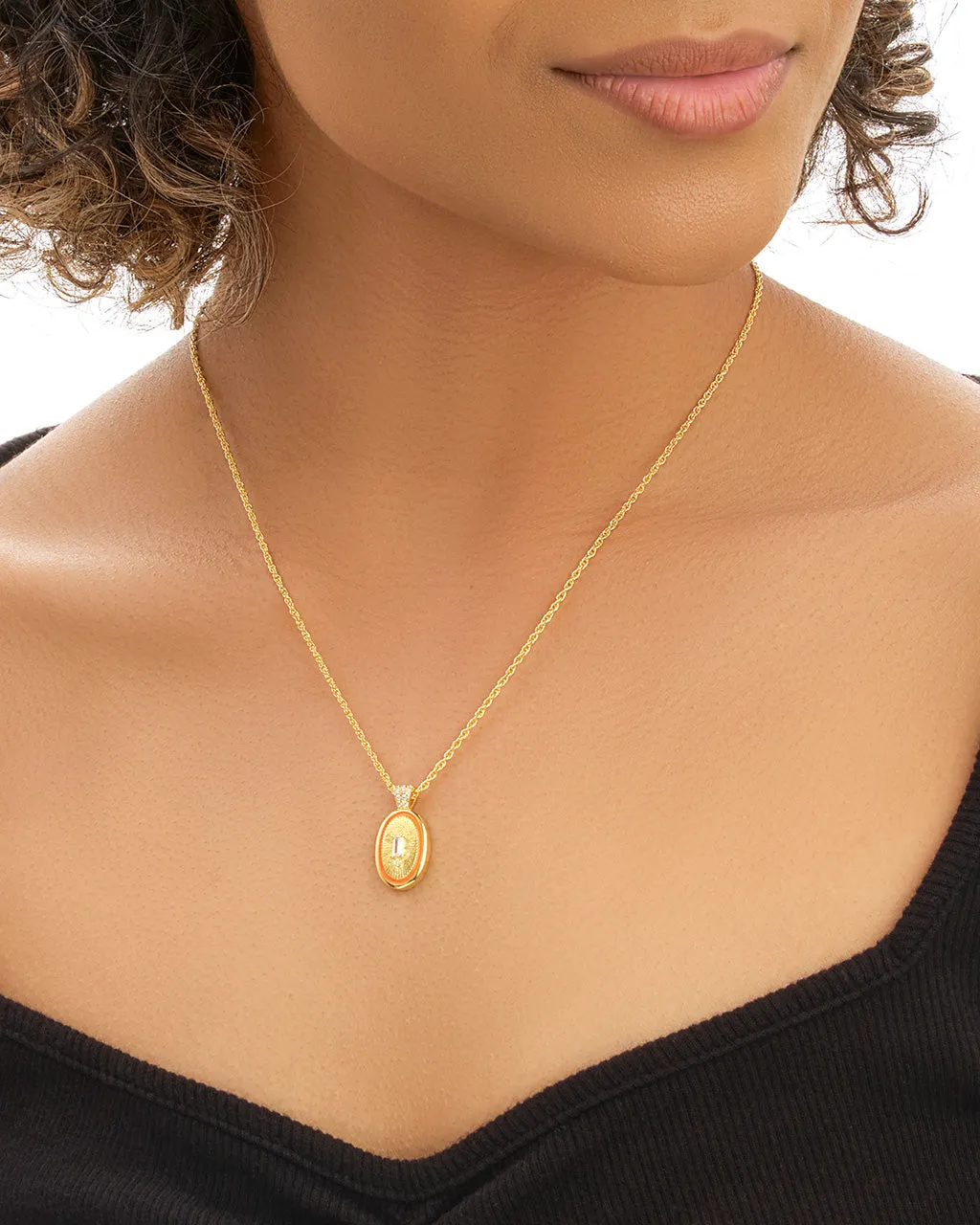 Sanaa CZ & Enamel Pendant Necklace