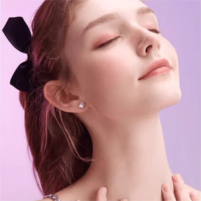 Sanrio Enamel Kuromi Heart Earrings