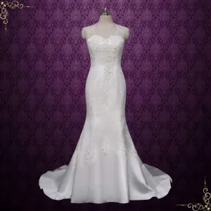 Satin Lace Mermaid Satin Wedding Dress | CERISE