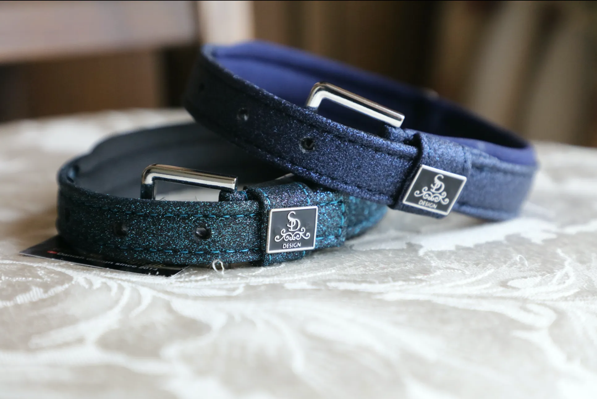 SD Design Glitter Dog Collar in Blue Lagoon