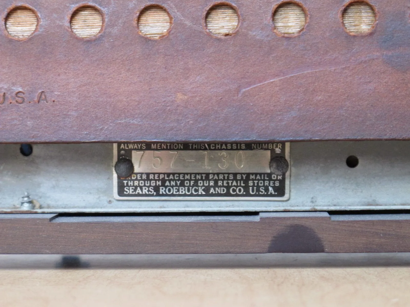 Sears Silvertone Brown Bakelite Radio from the 1950's