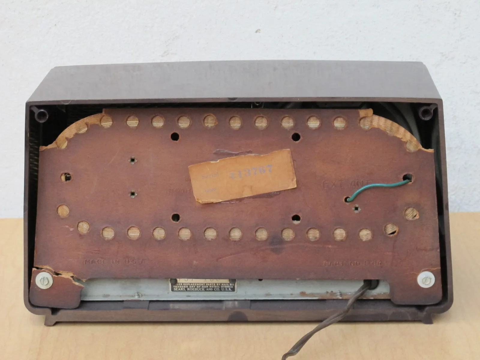 Sears Silvertone Brown Bakelite Radio from the 1950's
