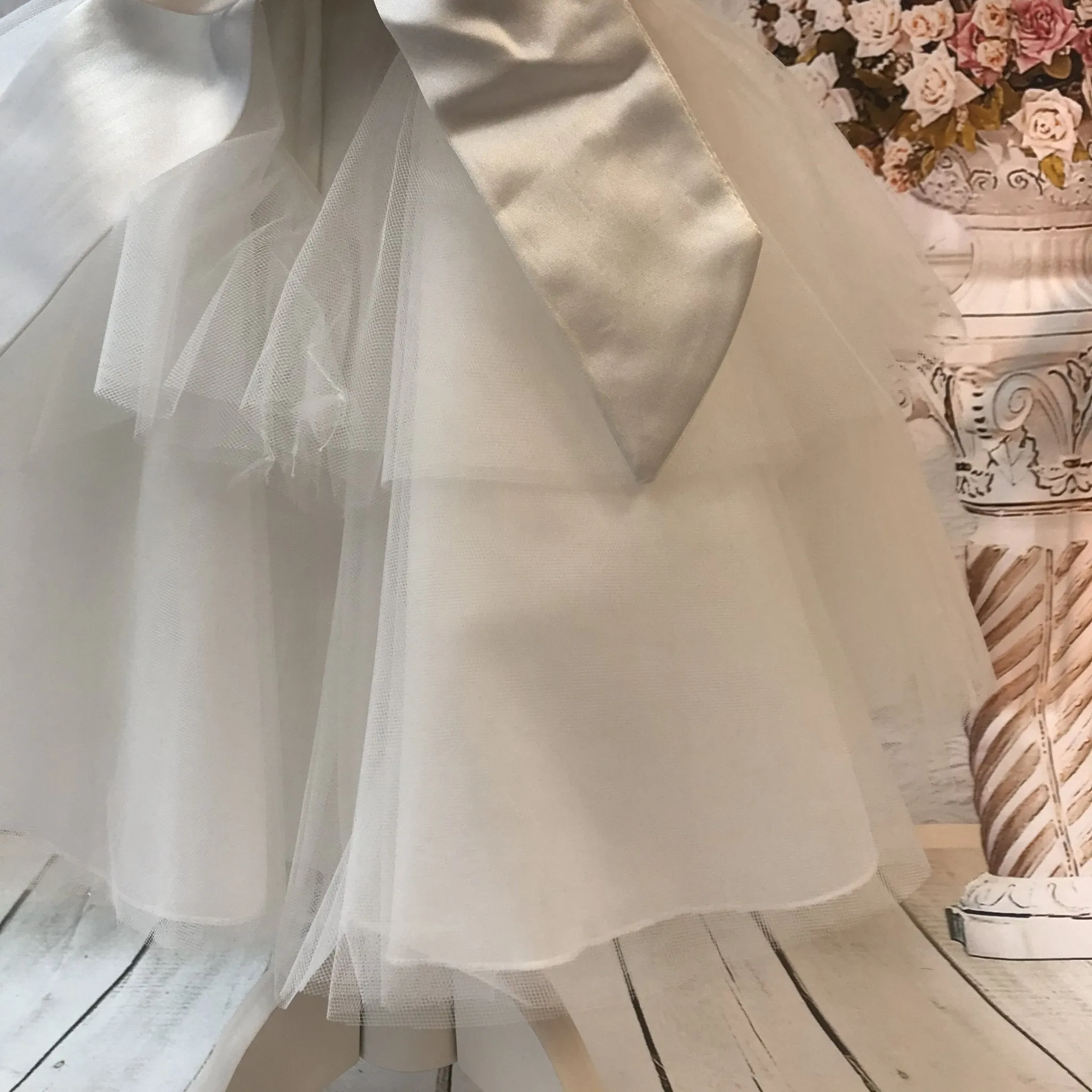 Sienna Ivory or White Tiered Christening / Baptism Dress