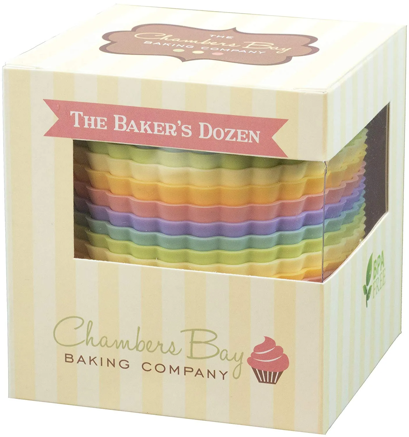 Silicone Baking Cups/Jumbo Size/13 Reusable Nonstick Cupcake Liners/Premium Muffin Molds - Stand Alone Cupcake Holders - No BPA - Gift Set - 6 Designer Colors