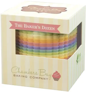 Silicone Baking Cups/Jumbo Size/13 Reusable Nonstick Cupcake Liners/Premium Muffin Molds - Stand Alone Cupcake Holders - No BPA - Gift Set - 6 Designer Colors